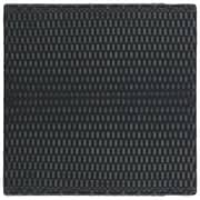 Vidaxl Garden Bar Table Black 60.5x60.5x110.5 Cm Poly Rattan