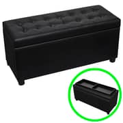 Vidaxl Storage Ottoman Artificial Leather Black