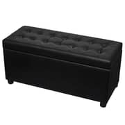 Vidaxl Storage Ottoman Artificial Leather Black