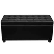 Vidaxl Storage Ottoman Artificial Leather Black