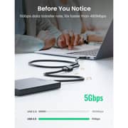 يو جرين USB 3.0 كابل تمديد 1 متر أسود