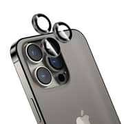 Moxedo Camera Lens Protector, 9h Tempered Glass, Aluminum Alloy Individual Ring Camera Cover Screen Protector Compatible For Iphone 13 6.1 Inch/ 13 Pro Max 6.7 Inch (graphite)