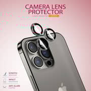 Moxedo Camera Lens Protector, 9h Tempered Glass, Aluminum Alloy Individual Ring Camera Cover Screen Protector Compatible For Iphone 13 6.1 Inch/ 13 Pro Max 6.7 Inch (graphite)