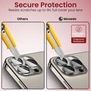 Moxedo Camera Lens Protector, 9h Tempered Glass, Aluminum Alloy Individual Ring Camera Cover Screen Protector Compatible For Iphone 13 6.1 Inch/ 13 Pro Max 6.7 Inch (graphite)