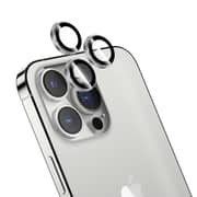 Moxedo Camera Lens Protector, 9h Tempered Glass, Aluminum Alloy Individual Ring Camera Cover Screen Protector Compatible For Iphone 13 6.1 Inch/ 13 Pro Max 6.7 Inch (silver)
