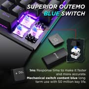 Remson K30 Rgb Gaming Mechanical Keyboard 104 Keys Blue Switches Wired Usb Keyboards With Detachable Wrist Rest, Arabic/english Gaming Mechanical Keyboard For Pc Gamer Computer Desktop