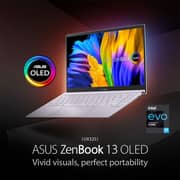 ASUS Zenbook 13 OLED Slim Laptop - 11th Gen Core i7 2.8GHz 16GB 1TB Shared Win11Home 13.3inch FHD OLED Lilac Mist English/Arabic Keyboard UX325EA-OLED0W1W
