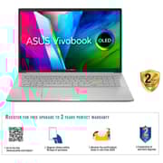 ASUS VivoBook 15 OLED (2020) Laptop - 11th Gen / Intel Core i5-1135G7 / 15.6inch FHD OLED / 8GB RAM / 512GB SSD / 2GB NVIDIA GeForce MX350 Graphics / Windows 11 Home / English & Arabic Keyboard / Silver / Middle East Version - [K513EQ-OLED005W]