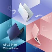 ASUS (2019) Laptop - Intel Celeron-N4020 / 14inch HD / 4GB RAM / 128GB SSD / Shared Intel UHD Graphics 600 / Windows 11 Home / English & Arabic Keyboard / Peacock Blue / Middle East Version - [E410MA-BV2205WS]