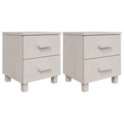 Vidaxl Bedside Cabinets 2 Pcs White 40x35x44.5 Cm Solid Pinewood