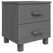 Vidaxl Bedside Cabinet Dark Grey 40x35x44.5 Cm Solid Pinewood