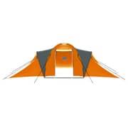Vidaxl Camping Tent 9 Persons Fabric Grey And Orange