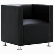 Vidaxl Cube Armchair Black Faux Leather