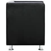 Vidaxl Cube Armchair Black Faux Leather