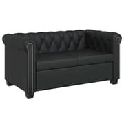 Vidaxl Chesterfield 2-seater Artificial Leather Black