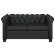 Vidaxl Chesterfield 2-seater Artificial Leather Black