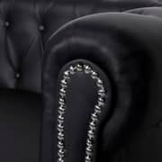 Vidaxl Chesterfield 2-seater Artificial Leather Black