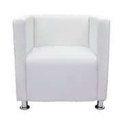 Vidaxl Cube Armchair White Faux Leather