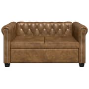 Vidaxl Chesterfield Sofa 2-seater Artificial Leather Brown