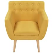 244069 Vidaxl Armchair Fabric 67x59x77 Cm Yellow