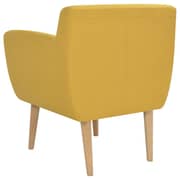 244069 Vidaxl Armchair Fabric 67x59x77 Cm Yellow
