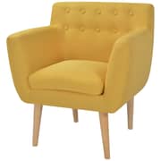 244069 Vidaxl Armchair Fabric 67x59x77 Cm Yellow