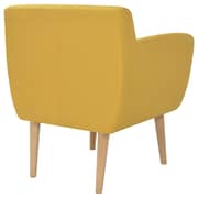 244069 Vidaxl Armchair Fabric 67x59x77 Cm Yellow
