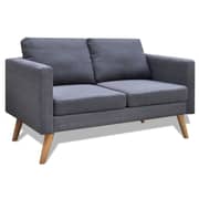 Vidaxl Sofa 2-seater Fabric Dark Grey