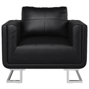 vidaXL Cube Armchair With Chrome Feet