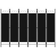 Vidaxl 6-panel Room Divider Black 240x180 Cm