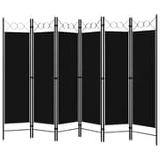 Vidaxl 6-panel Room Divider Black 240x180 Cm