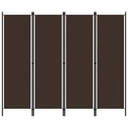 Vidaxl 4-panel Room Divider Brown 200x180 Cm