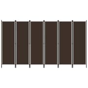 Vidaxl 6-panel Room Divider Brown 300x180 Cm