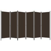 Vidaxl 6-panel Room Divider Brown 300x180 Cm