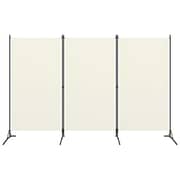 Vidaxl 3-panel Room Divider Cream White 260x180 Cm