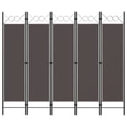 Vidaxl 5-panel Room Divider Anthracite 200x180 Cm