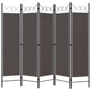 Vidaxl 5-panel Room Divider Anthracite 200x180 Cm
