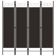 Vidaxl 4-panel Room Divider Brown 160x180 Cm