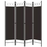 Vidaxl 4-panel Room Divider Brown 160x180 Cm