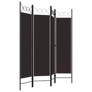 Vidaxl 4-panel Room Divider Brown 160x180 Cm