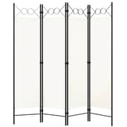 Vidaxl 4-panel Room Divider Cream White 160x180 Cm