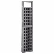 Vidaxl 3-panel Room Divider/trellis Solid Fir Wood Grey 121x180 Cm