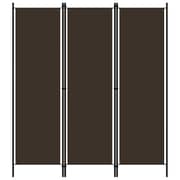 Vidaxl 3-panel Room Divider Brown 150x180 Cm
