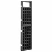 Vidaxl 3-panel Room Divider/trellis Solid Fir Wood Black 121x180 Cm
