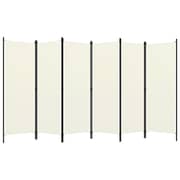 Vidaxl 6-panel Room Divider Cream White 300x180 Cm