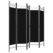 Vidaxl 5-panel Room Divider Black 200x180 Cm