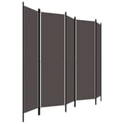Vidaxl 5-panel Room Divider Anthracite 250x180 Cm