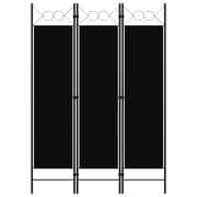 Vidaxl 3-panel Room Divider Black 120x180 Cm