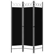Vidaxl 3-panel Room Divider Black 120x180 Cm