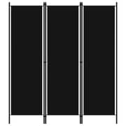 Vidaxl 3-panel Room Divider Black 150x180 Cm